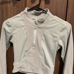 Light Green Quarter-Zip Top- Amazon